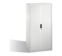 C + P Möbelsysteme C+P Buffet à dossiers Omnispace avec volet roulant, 4 hauteurs de dossiers, H1660xL800xP420mm façade gris clair corps gris clair Quantité:1