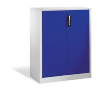 C + P Möbelsysteme C+P Buffet de classement Acurado avec portes battantes, 3 hauteurs de classeurs, H1200×I930×P400 mm, façade Lapisblau, corps gris clair Quantité:1