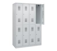 C + P Möbelsysteme C+P Casier double étage Base PLUS, 8 compartiments, 1850x1200x500mm, 7035/7035 Quantité:1