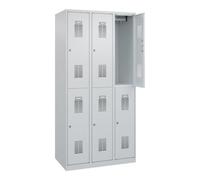 C + P Möbelsysteme C+P Casier double étage Basis PLUS, 6 compartiments, 1850x900x500mm, 7035/7035 Quantité:1