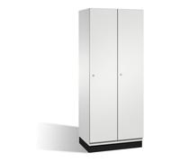C + P Möbelsysteme Cabine à langer C+P Cambio sur socle, 2 compartiments, H1950xL800xP525mm avant gris clair corps gris clair gris clair Quantité:1