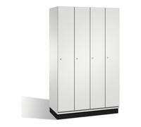 C + P Möbelsysteme Cabine à langer C+P Cambio sur socle, 4 compartiments, H1950xL1200xP525mm avant gris clair corps gris clair gris clair Quantité:1