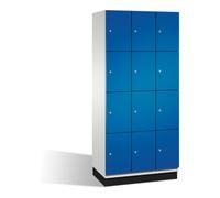 C + P Möbelsysteme Cabinet C+P Cambio sur socle, 12 compartiments, H1950xL900xP525mm Façade Gentiane bleu corps gris clair Quantité:1
