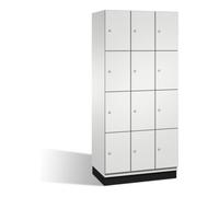 C + P Möbelsysteme Cabinet Cambio C+P sur socle, 12 compartiments, H1950xL900xP525mm avant gris clair corps gris clair gris clair Quantité:1