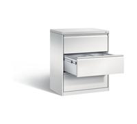 C + P Möbelsysteme Classeur C+P Acurado pour dossiers suspendus DIN A4, 3 tiroirs, deux voies Avant Corps gris clair Corps gris clair Gris clair Quantité:1