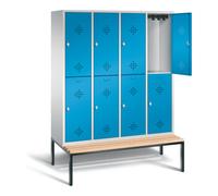 C + P Möbelsysteme Vestiaire à deux étages C+P Classic, H2090xL1590xP815mm, 8350-42|S10025 Quantité:1