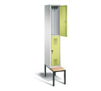 C + P Möbelsysteme Vestiaire à deux étages C+P Evolo, H2090xL320xP815mm, 48350-10|S10083 Quantité:1