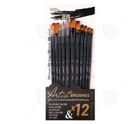 C Set de pinceaux aquarelle 12PCS bois coffret peinture étudiant matériel artistique pinceau couleur professionnel sets de pinceaux