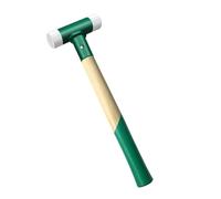 C&T Marteau de protection, anti-retour, maillet souple, diamètre 30 mm, manche en bois avec tête en nylon interchangeable pour l'entretien et le montage, marteau d'installation en nylon avec manche en