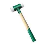C&T Marteau de protection, anti-retour, maillet souple, diamètre 50 mm, manche en bois avec tête en nylon interchangeable pour l'entretien et le montage, marteau d'installation en nylon 50 mm