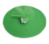 C.X.Y. Lot de 100 voiles de tulle organza ronds, 23 cm, pour sachets de dragées, à faire soi-même vert