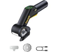 C10 Pro BowGuide : Ciseaux électriques pour carton, sans fil, avec LED | 2 vitesses, coupe-carton rotatif rechargeable, avec lames pour tissu, tapis, cuir et carton
