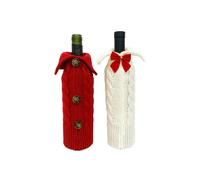 C263 2PCS Couverture de Vin de Noël
