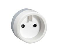 C2G European to US Standard Adapter with Safety Shuters - Adaptateur pour prise d'alimentation - alimentation (M) pour 2 pôles (F) - blanc