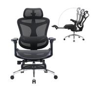 Fauteuil de Bureau Ergonomique SIHOO Doro C300 Noir - Accoudoirs 3D Réglables, Soutien Lombaire Auto-ajustable, Dossier en Maille, Inclinaison Intelligente