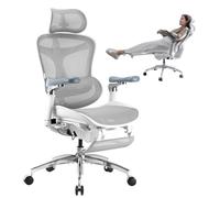 Fauteuil de Bureau Ergonomique SIHOO Doro C300 Pro Blanc - Accoudoirs 6D, Soutien Lombaire Adaptatif, Dossier Maille Respirante, Inclinaison 135°