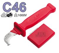 C46 couteau à dégainer isolé 1000V avec semelle protection