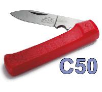 C50 couteau d'électricien pliant manche synthétique