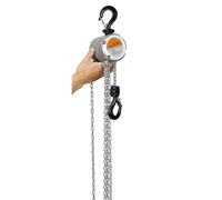 CA Treuil de Levage Mini palan à chaîne manuel, support à crochet, capacité de 0.25/0.5 tonnes, levage de 3M, levier manuel Portable, levage de bloc Grues d'atelier(0.5T)