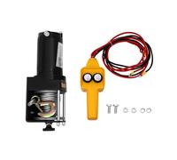 CA Treuil de Levage Treuil électrique 12V DC, moteur à Force de traction 1300kg, Kit étanche avec commande filaire pour le levage tout-terrain Grues d'atelier