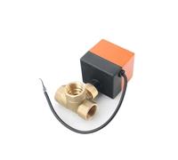 CAAUYXZW 1/2“ 3/4” 1“ 3 Way Motorized Ball Valve T Type Electric Valve Brass Three Line Two Control(24VDC,1 inch)