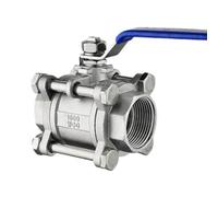 CAAUYXZW Robinet à Bille Filetage en Acier Inoxydable, 1/2 "3/4" 1 "1-1/4" 1-1/2 "2", Robinet Trois pièces Utiliser avec des liquides et gaz(1 inch)