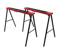 Mannesmann Kit professionnel de tréteaux pliants 2 pièces en acier