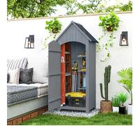 Cabane de jardin Abri de jardin en bois Armoire à outils Cabane en bois Toit bitumé Gris 77,5 x 54,2 x 179,5 cm |