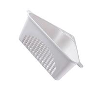 Cabilock 1 Pc Panier Égouttoir Triangulaire Panier Coin Lavabo Au-dessus De L'évier Passoire Alimentaire En Plastique Au-dessus De La Passoire De L'évier Blanche Panier Bol Pp Triangle