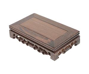 Cabilock 1 Pc Siège En Bois Rectangulaire Présentoir En Bois Soucoupe De Plante Présentoir à Œufs Socle Décoratif En Support De Vase Décor Filière Afficher Support De Cristal Café