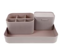 Cabilock 1 Set Organisateur D'outils pour Ongles et Fournitures de Bureau avec Grand Plateau et Porte-stylo Rangement Multifonctionnel pour Vanity ou Bureau