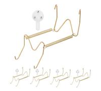Cabilock 10 Crochets en Acier Or pour Suspendre Assiettes, Supports Muraux Polyvalents, 10 Pièces, pour Photos et Cadres Décoratifs