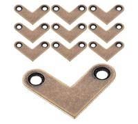 Cabilock 10 Pièces Équerre d'angle en L en Cuivre Épais 1''x1'' pour Réparation de Meubles, Installation sans Jointure, Stabilité Renforcée, pour Cadres Photo et Commodes