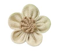 Cabilock 10 Pièces Fleurs De Toile De Jute Faites à La Main Toile De Jute Vintage Fleurs De Dentelle De Toile De Jute Décor en Macramé Décor à La Main Décor De Mariage Rose Rural La Mariée