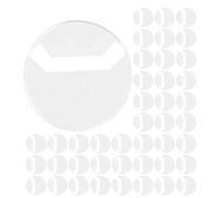 Cabilock 100 Pièces Étui de Protection Circulaire en Plastique Transparent pour Badge Rond Surface Anti-rayures et Résistance à L'usure, Rangement et L'affichage