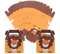 Cabilock 12 Pièces Boîtes Présents en Papier à Thème Animalier avec Poignées, Faciles à Monter, pour Fête Bébé ou Anniversaire, Coffret Bonbons et Friandises Adorable et Pratique