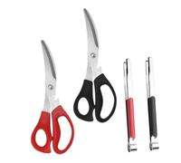 Cabilock 2 Ensembles Ciseaux à Barbecue Réutilisables Accessoire De Maison Ciseaux De Cuisine Domestique Ciseaux à Barbecue Portable Ciseaux Alimentaires Multifonctions Acier Inoxydable