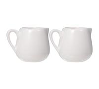 Cabilock 2 Pcs en Céramique Café Lait Crémier Pichet Distributeur Saucière Bateau Porcelaine Saucier Saucière Bateaux