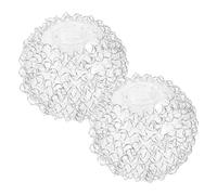 Cabilock 2 Pièces Abat Jour Verre Transparent Rond à Vis Globe Clair pour Suspension Compatible Salon Chambre et Salle à Manger Dissipation Thermique