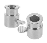 Cabilock 2 Pièces Butées de Tige de Rôtisserie pour Barbecue, Vis M6, Fer | Accessoires pour Broche de Viande, Trou 5,2mm et 11,5mm, Argenté, Lot Pratique
