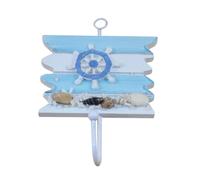 Cabilock 2 Pièces Crochet Bois Mural Méditerranéen Décoratif Style en | Montage Facile, Gain de Place, Usage Buanderie ou Penderie, pour Paquet et Parapluies, Style Voile