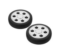 Cabilock 2 Pièces Roue de Valise 50x12 Mm Roues de Valise de Rechange Silencieuses en Pu Noir Pivotantes pour Réparation de Bagage et Voyage