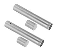 Cabilock 2 Pièces Tube de Rangement Cylindrique en Acier Inoxydable Argenté pour Certificats et Documents Importants, Protège Plis et Pliures, Bureau et Maison, Dimensions 40,5x2,8 Cm