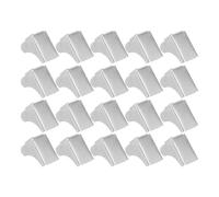 Cabilock 20 Clips Métalliques Argentés pour Support D'étagère D'armoire, Structure Modulaire, Fente Clip 7mm, Utilisation de l'espace en Bureau et Bibliothèque