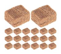 Cabilock 20 Pièces Bloc D'allumage Extérieur Cube D'allumage au Charbon pour Barbecue et Fondue Chinoise, Marron, Pin et Cire, Allumage Rapide, Combustion, Longue Durée