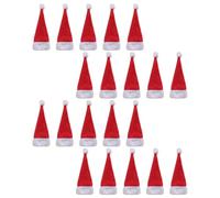Cabilock 20 Pièces Mini Chapeau de Noël pour Bonbons Bouchon d'emballage de Bonbons Rouge en Tissu pour Sucettes Décoration de Noël à Suspendre Sapin