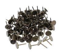 Cabilock 200 Pièces Clous de Tapissier en Acier Inoxydable à Tête Plate et Ronde, Punaises Décoratives Rustiques pour Meubles et Canapés, Fixation Renforcée pour Espace de Vie