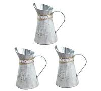 Cabilock 3 Pièces Pot De Fleurs Seau En Étain Décorations Pour Les Salas De Casa Vase Pichet En Métal Seau De Présentation De Fleurs Seau En Fer Métallique Manuel Chiffon Jardinière
