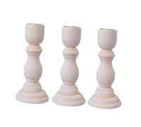 Cabilock 3pièces Chandelier Bois Original Bougeoir Porte-Bougie Créatif pour Décoration de Table