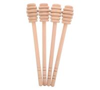 Cabilock 4 Pièces Agitateur à Miel en Bois 15,2cm, Long Manche